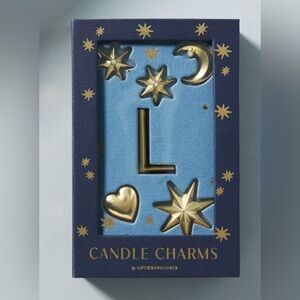Anthropologie Monogram Candle Charms Initial L Star Moon Heart Charms New In Box